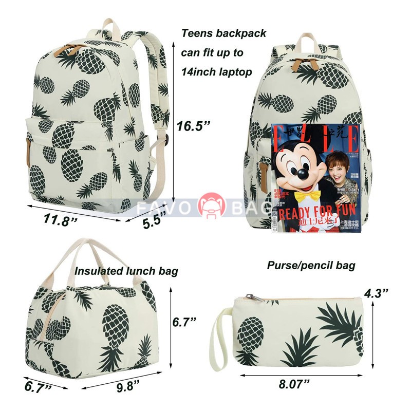 Bookbag School Backpack Girls Schoolbag for Laptop backpack set