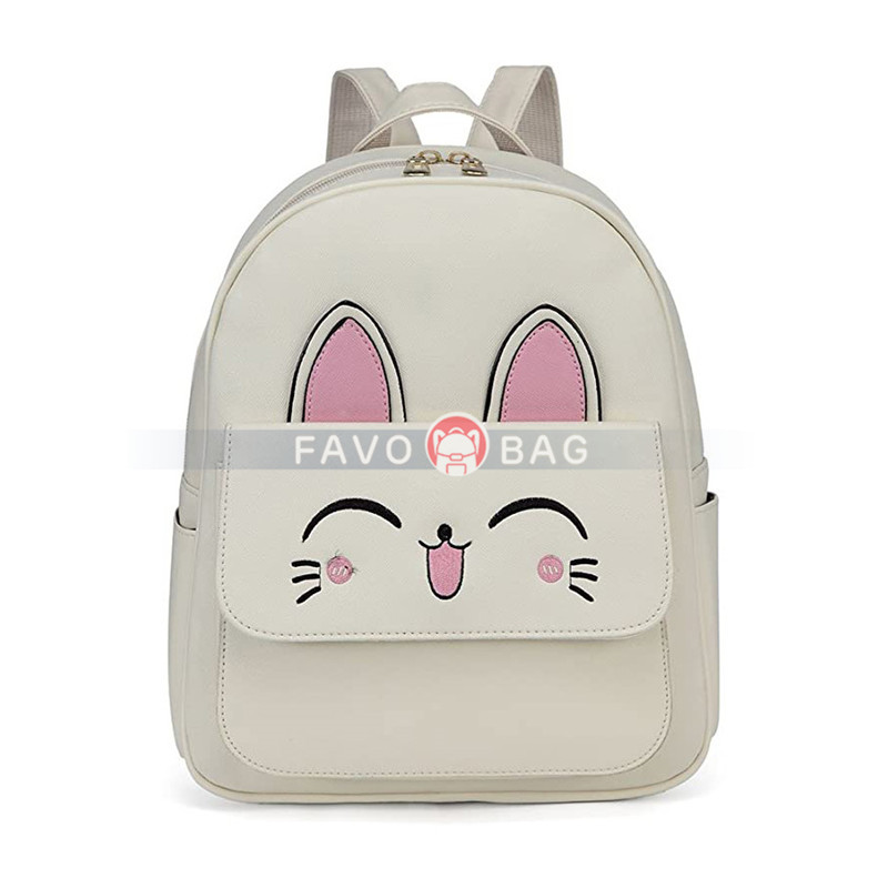 Women Cat Backpacks Set for Cartoon Rabbit Small Purse Shoulder Bags