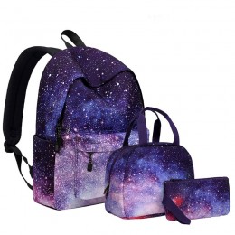 Galaxy School Backpack Set Lunch Bag & Pencil Case Top Level