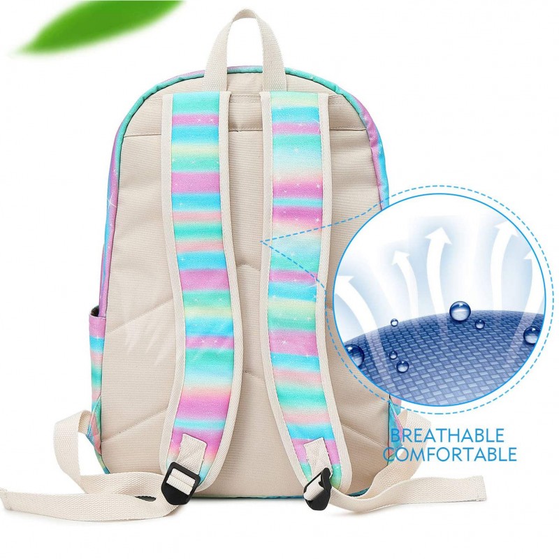 15" Laptop Backpack Daypack Kids School Bag Bookbag With Lunch Bag Pencil Case