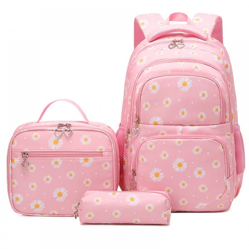 daisy bookbag school backpack for girls large capacity kids bags wth lunch  bag,school backpack for girls teens, lightweight elementary bookbags