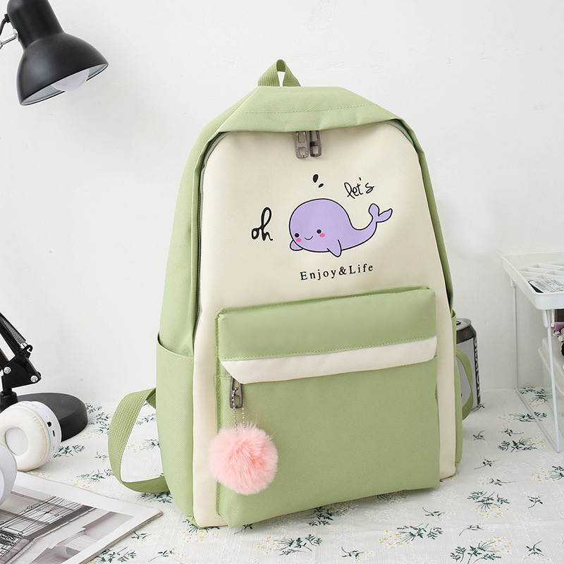 4 Piece Set Schoolbags Teenage Girls Women Backpack Fashion School Bag Casual Female Backpack Classical Laptop Shoulder Bags