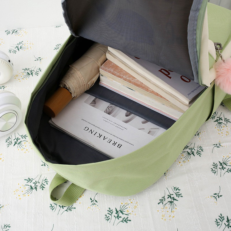 4 Piece Set Schoolbags Teenage Girls Women Backpack Fashion School Bag Casual Female Backpack Classical Laptop Shoulder Bags