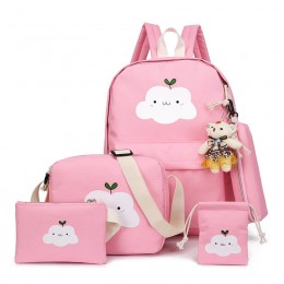 Clouds Printing Children School Bags Set For Girls Teenagers 5Pcs Backpacks Kids