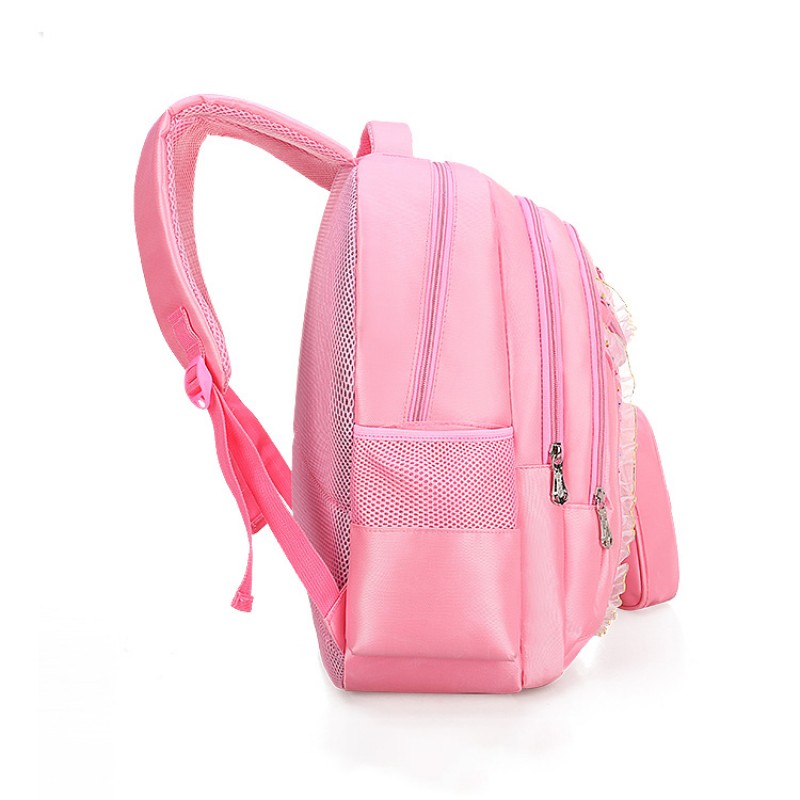 3 Pieces Pink Cat Children Backpack School Bags For Girls Cartoon Kid Backpack Kitty Printing Bookbag