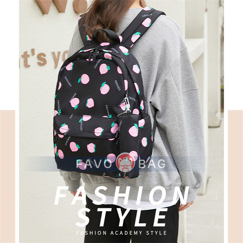 Fresh and Sweet Student Bag Cute Printed Backpack Fashion Junior High School Student Backpack