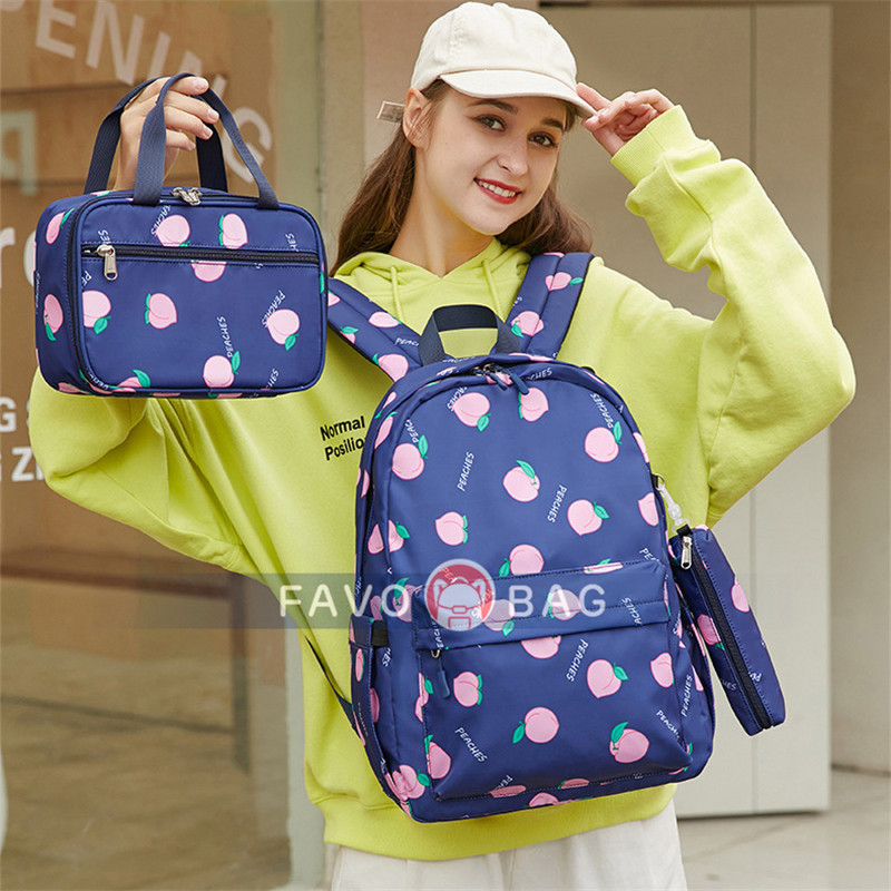 Fresh and Sweet Student Bag Cute Printed Backpack Fashion Junior High School Student Backpack