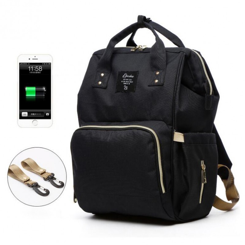 Black Laptop Backpack Travel Backpack With Usb Charging Port