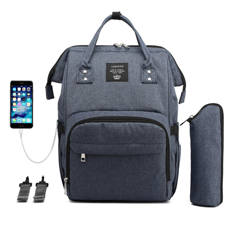 Gray Laptop Backpack For Travel Bags Business Computer Purse Work Bag With Usb Port