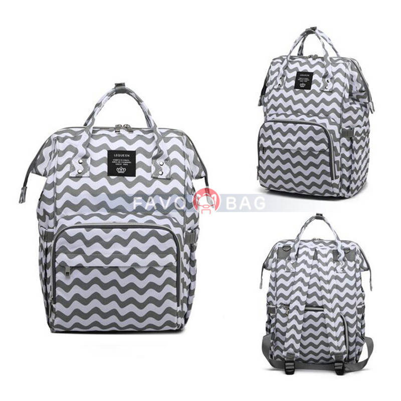 Black And White Stripes Laptop Backpack For Travel Bags Business Computer Purse Work Bag With Usb Port