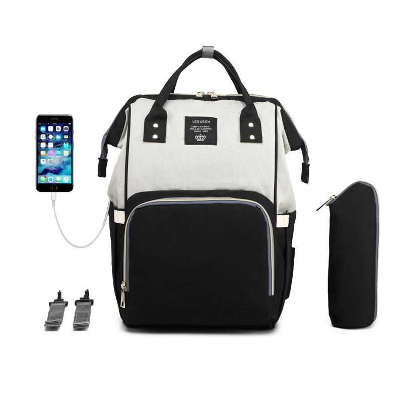 Black And Grey Laptop Backpack For Travel Bags Business Computer Purse Work Bag With Usb Port