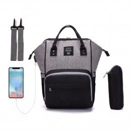 Black And Grey Laptop Backpack For Travel Bags Business Computer Purse Work Bag With Usb Port