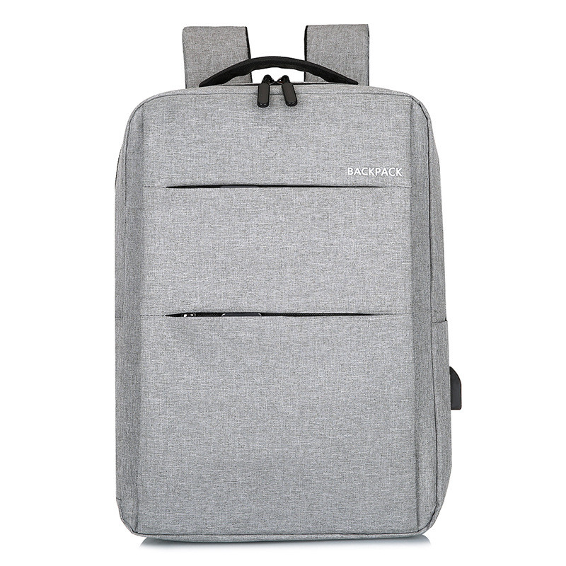 Gray Laptop College Business Travel Backpack Water Resistant Computer Backpack With Usb Charging Port