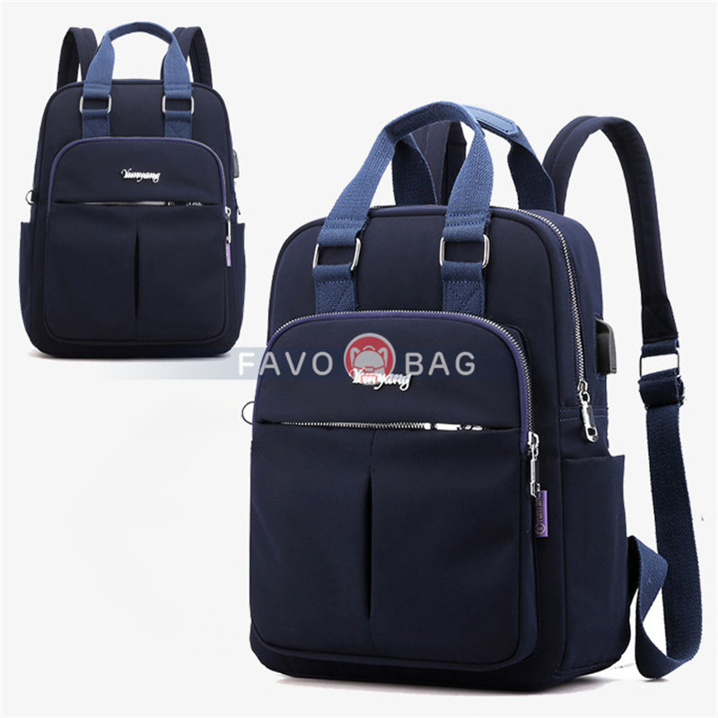 Pink Mini Girls Backpack Laptop Travel Bag Handbag With Usb Charging Port