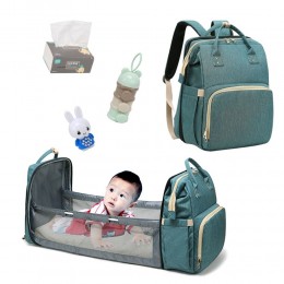 Bed Diaper Bag Backpack Baby Portable Expandable Changing Bag Tope Level