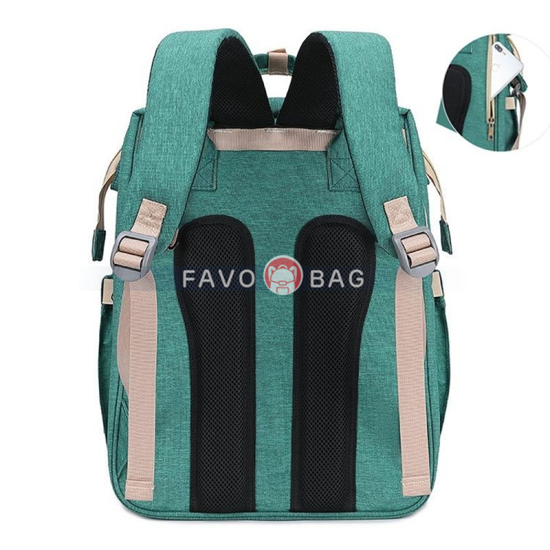 Bed Diaper Bag Backpack Baby Portable Expandable Changing Bag Tope Level