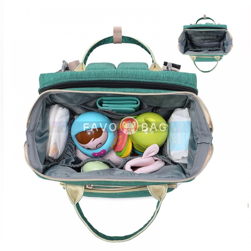 Bed Diaper Bag Backpack Baby Portable Expandable Changing Bag Tope Level