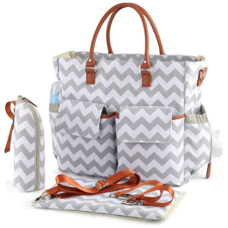 Large Capacity Diaper Bag Tote Bag Big Convertible Baby Bag Handbag for Mom & Dad