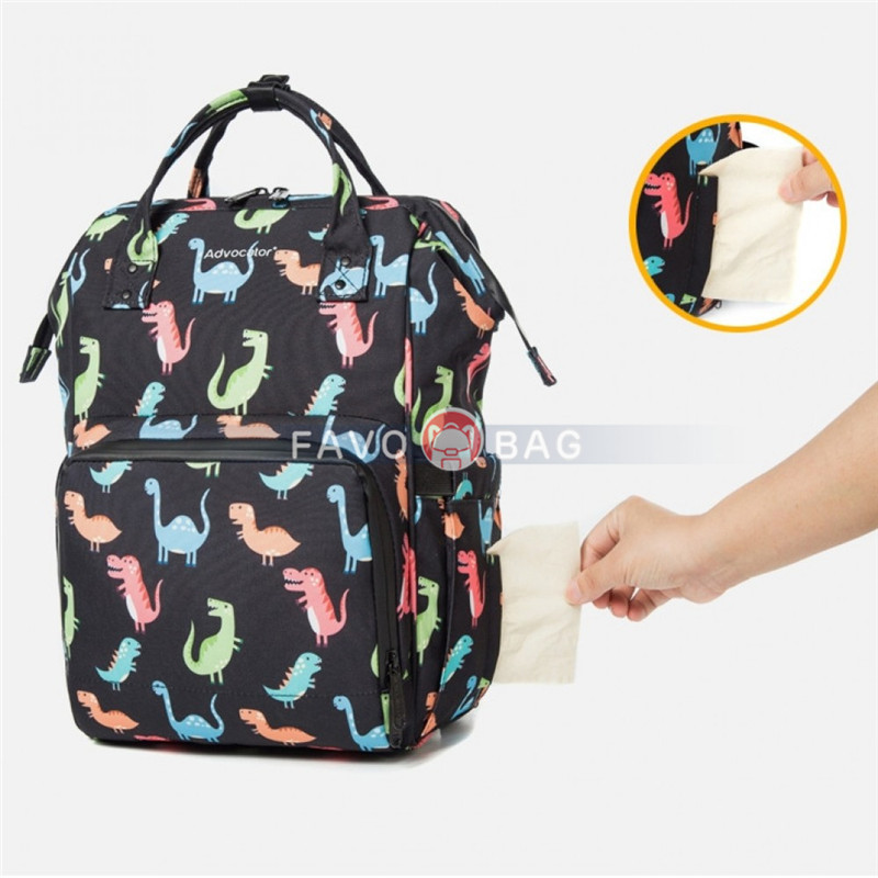 Best Diaper Bag Dinosaur Printing Multi-Function Backpack Waterproof Travel Backpack Large Capacity Baby Bag