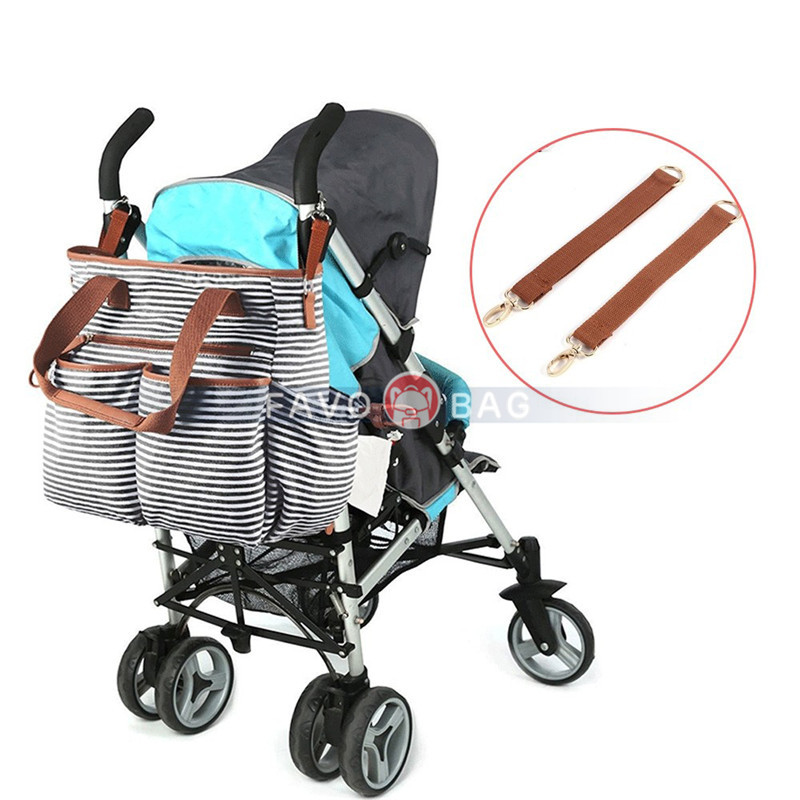 Mummy & Daddy Diaper Bag Women Striped Backpack Rusksack with Insulated Pocket and Changing Pad