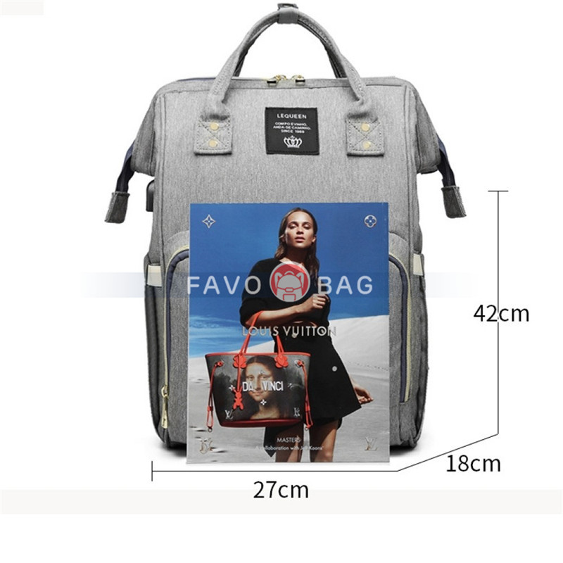 Unique Diaper Bag Backpack Nappy Maternity Backpack for Mom Daddy with USB Charging Port