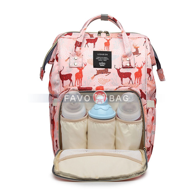 Cute Cartoon Diaper Bag Animal Printing Backpack Big Travel Bag for Mummy Daddy