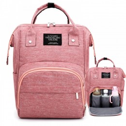 Pink Diaper Bag Multi-Function Waterproof Travel Backpack Nappy Bags for Baby Care