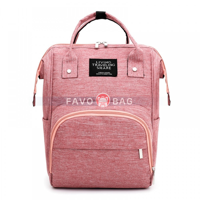 Pink Diaper Bag Multi-Function Waterproof Travel Backpack Nappy Bags for Baby Care