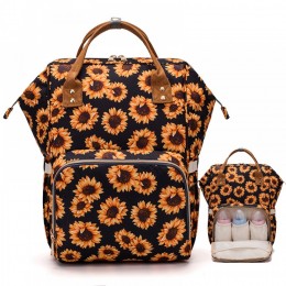 Mum Outdoor Diaper Bag Backpack Fun Floral Printing Big Travel Bag Baby Nappy Bag Top Level