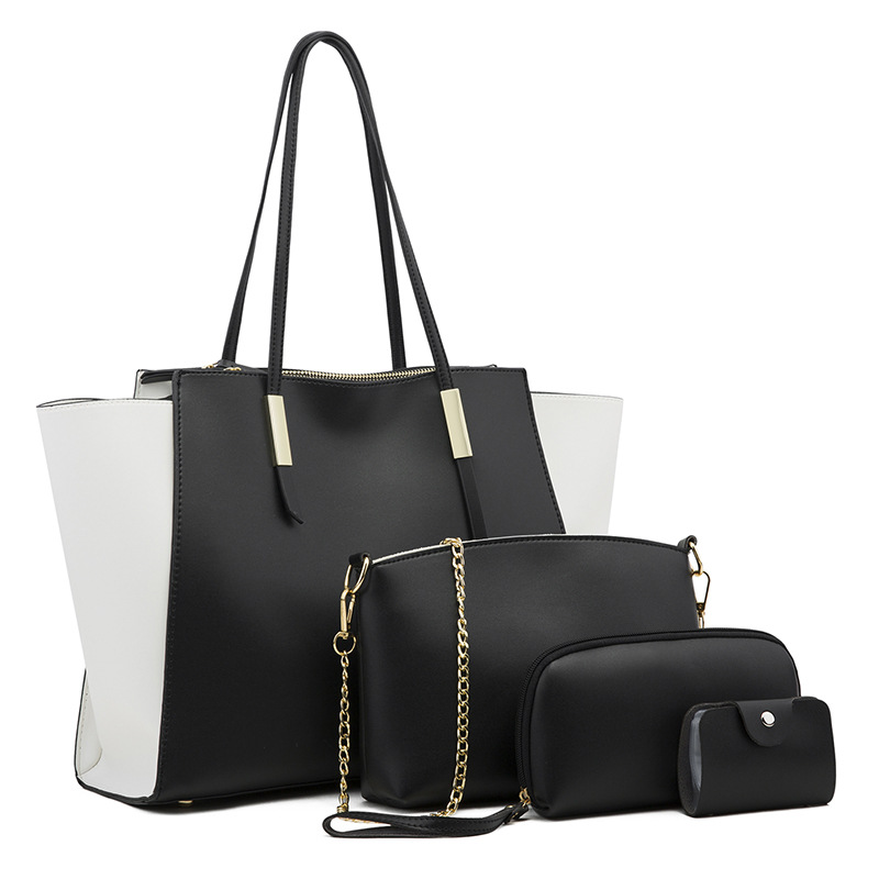 Women's Handbags Purses Large Tote Shoulder Bag Top Handle Satchel Bag for Work 4pcs