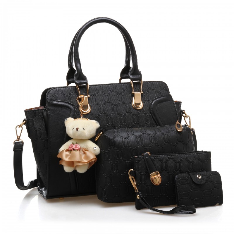 4pcs Handbag Set for Women Tote Shoulder Bags Top Satchel Purses 