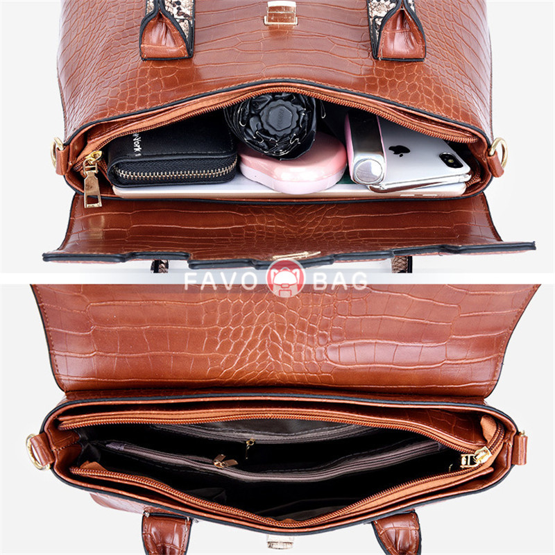 Ladies Handbags Purses Top Handle Shoulder Bags Work Tote with Matching Wallet