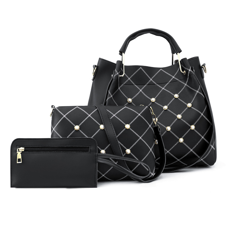 3pc Handbags for Women Tote Bags Shoulder Bag Top Handle Satchel Purse Set