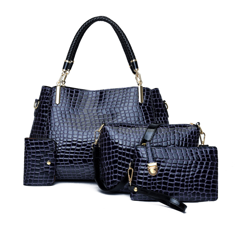 4 Pcs Women Handbags Tote Bag Shoulder Bag Top Handle Satchel Purse Set