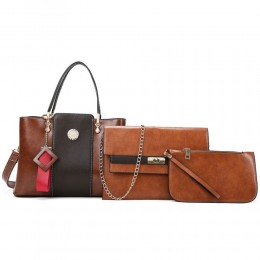 3 Pcs Woman PU Leather Bag Set/Handbag/Crossbody Shoulder Bag
