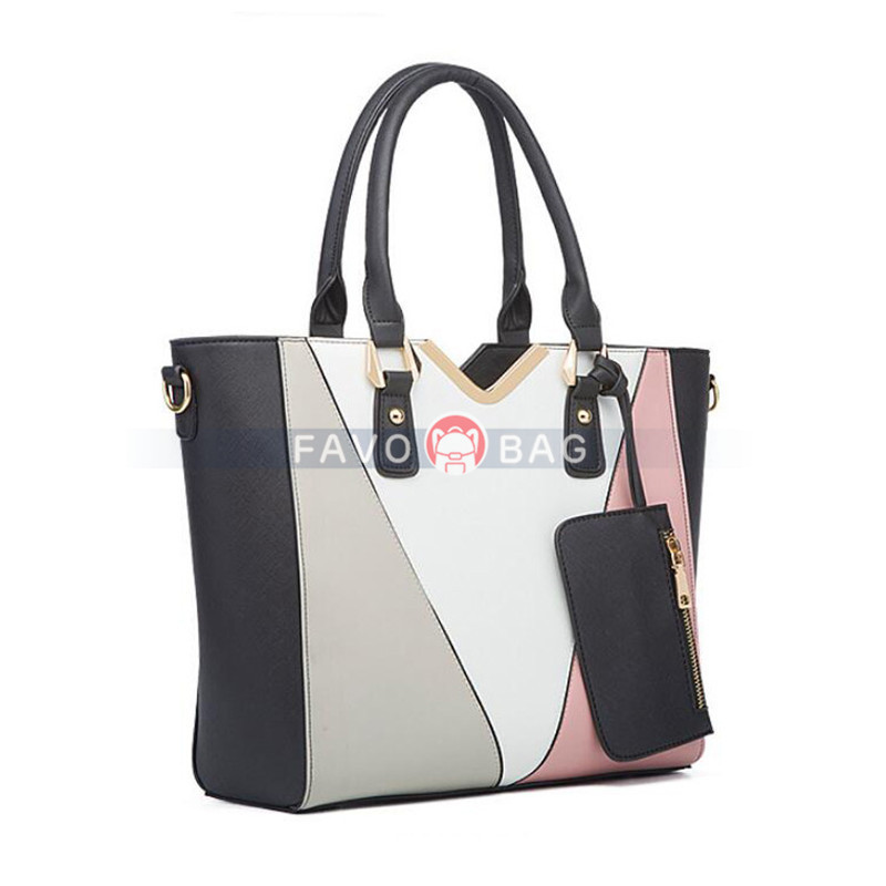 Ladies' Synthetic Leather Handbags Tote Bag Shoulder Bag Top Handle Satchel Purse Set 4pcs