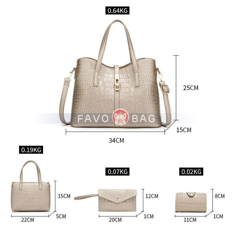 Women Handbags Tote Bag Shoulder Bag Top Handle Satchel Purse Set 4pcs