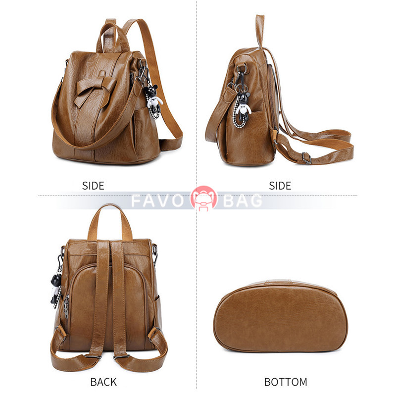 Mini Backpack Purse for Women PU Leather Satchel School Bag