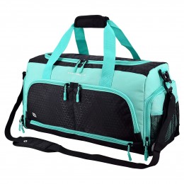 Gym Bag Duffel Bag with 10 Optimal Compartments Including Water Resistant Pouch