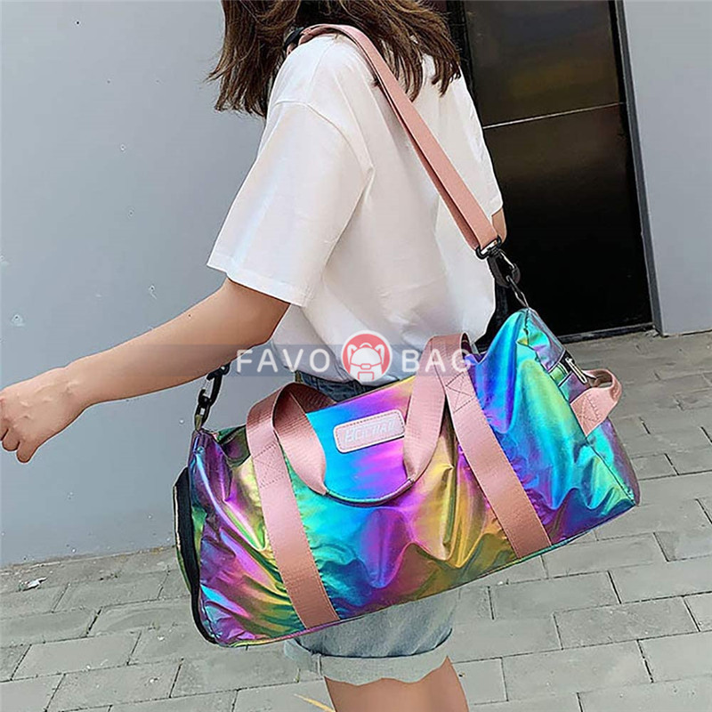 Gym Duffel Bag Women Overnight Foldable Weekender Travel Luggage