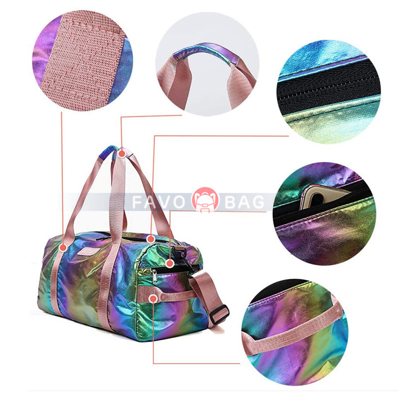 Gym Duffel Bag Women Overnight Foldable Weekender Travel Luggage