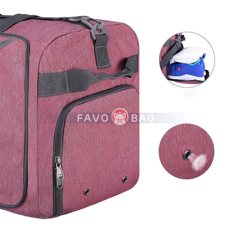 Foldable Weekender Bag with Shoes Compartment for Men Women Water-proof & Tear Resistant
