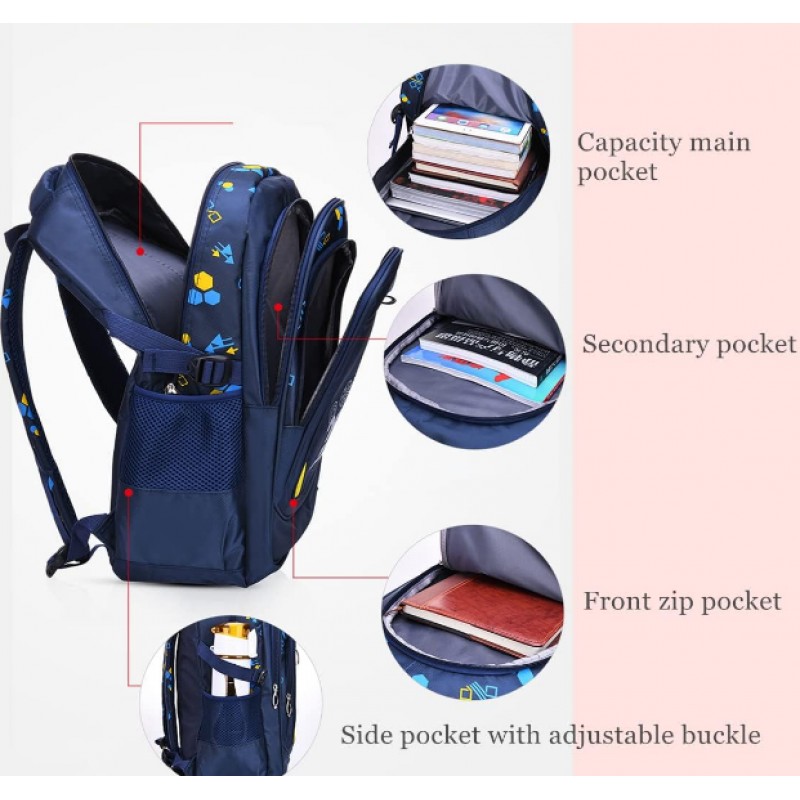 Hot Geometric Bookbags For Elementary School Backpack Boy