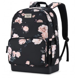 Stylish Laptop Middle/High School Backpacks Girls Casual Daypack Bag With Luggage Strap & USB Charging Port Waterproof Backpack