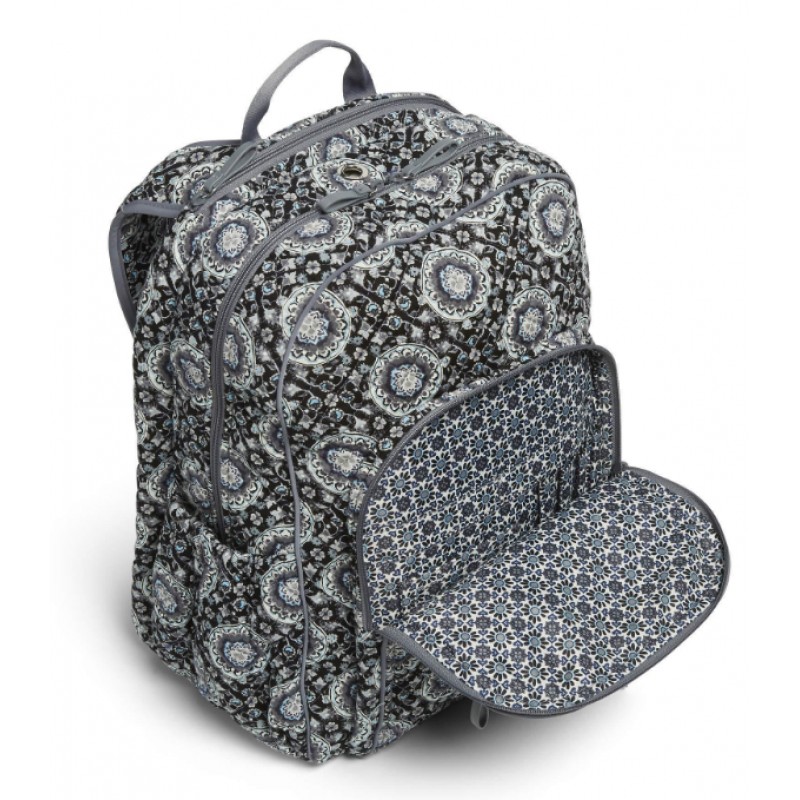 Laptop Female Cotton Printed Shoulders Bag Campus Travel Backpack