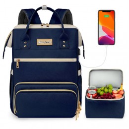 15.6" Laptop Backpack With USB Port Work Backpack With Lunch Bag  Laptop bag Gifts For Women Men 